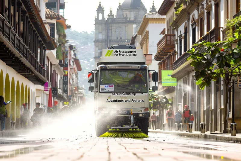 equipo de aire a presion para limpieza calles